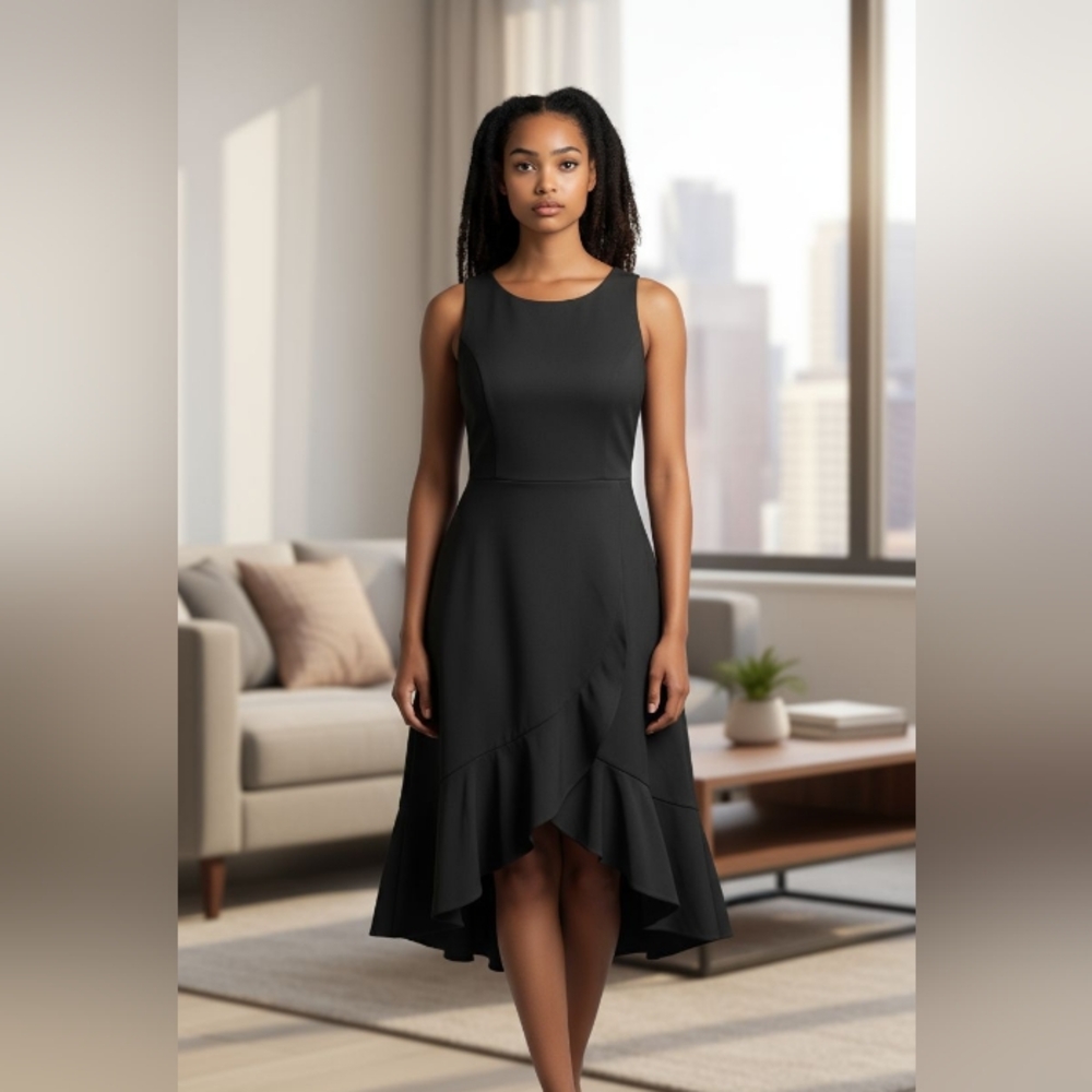 Talbots Black High Low Dress